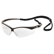 Safety Glasses, Agitator Series, Anti-Fog, Anti-Static, Anti-Scratch, Black Half-Frame, Clear Lens