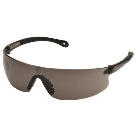 Provoq(R), Safety Glasses, Anti-Fog, Anti-Static & Anti-Scratch, Gray Lens, Gray Frame, Frameless