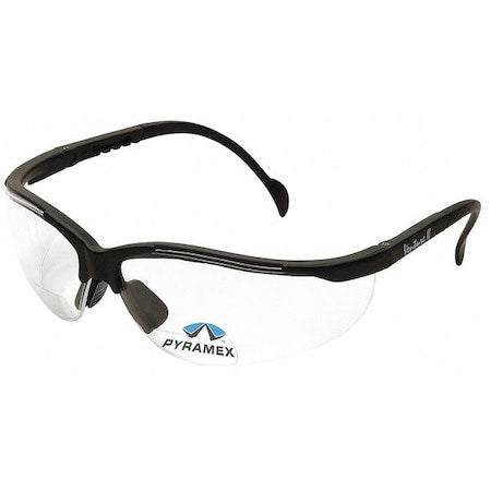 Venture II(R), Reader Safety Glasses, Anti-Scratch, Clear Lens, Half-Frame, Wraparound