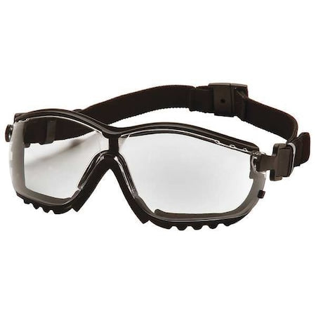 Safety Goggles, Clear Lens, H2X Anti-Fog, Direct Vented, Foam Padding, V2G Series