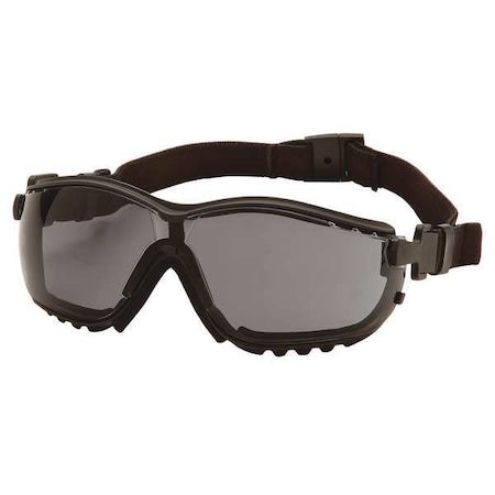 Safety Goggles, Gray Lens, H2X Anti-Fog, Direct Vented, Foam Padding, V2G Series
