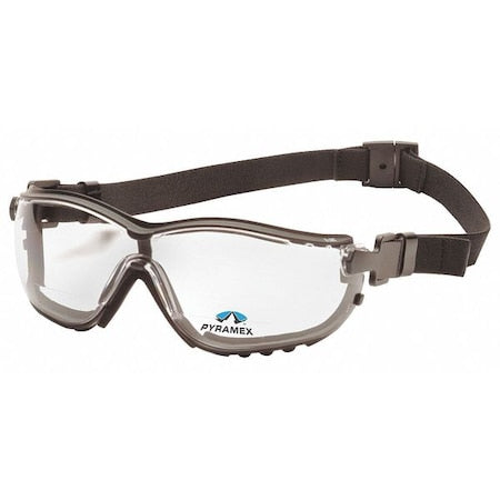 Bifocal Safety Goggles, 2.0 Diopter, Clear Lens, H2X Anti-Fog, Foam Padding, V2G Series