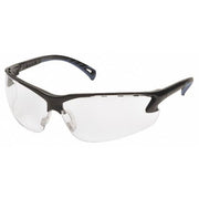 Venture 3(R), Safety Glasses, Anti-Scratch, Clear Lens, Black Frame, Half-Frame