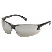 Venture 3(R), Safety Glasses, Anti-Scratch, Gray Mirror Lens, Black Frame, Half-Frame