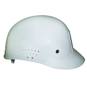 Vented Bump Cap, Front Brim, Polyethylene, Pinlock Suspension, Fits Hat Size 6 1/2 to 7 1/2, White