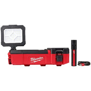 M12 PACKOUT Flood Light w/ USB Charging + Rechargeable 500L Everyday Carry Flashlight w/ Magnet
