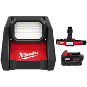 M18 ROVER Dual Power Flood Light + USB Headlamp + M18 XC5.0 Battery