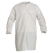 Lab Frock, ProClean(R), Serged, Knee Length, White, 30 PK