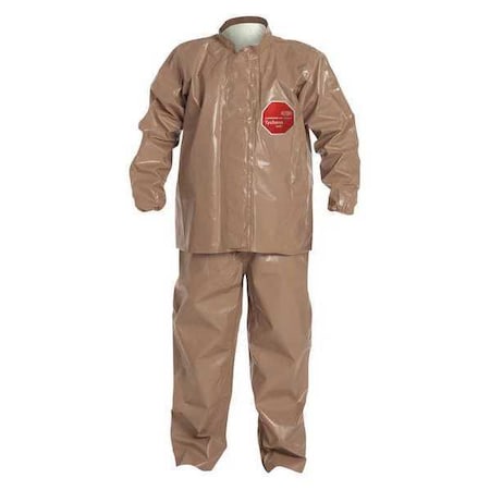 Jacket Overall, Tychem(R) 5000, 4.4 oz Fabric Weight, 30 3/4 in Inseam, Tan, 2XL