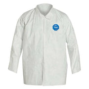 Disposable Collared Shirt, XL, Tyvek(R) 400, Snap, Open Cuff, Serged Seam, 12 PK
