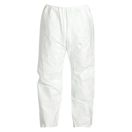 Disposable Pants, Tyvek(R) 400, 1.2 oz/sq yd, Serged, Open Ankle, Light Duty, White, Size 3XL