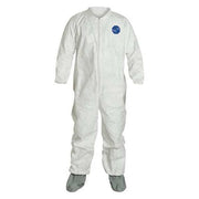 Coverall. Collar. Elastic Wrists. White. 2X