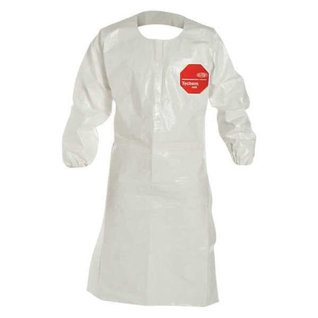 Apron, Saranex(TM) 23-P Film Laminated to High Density Polyethylene, White, 44", 4XL