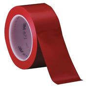 Floor Marking Tape, vinyl, No Legend, Red, 3 in W., 5.2 mil Thickness