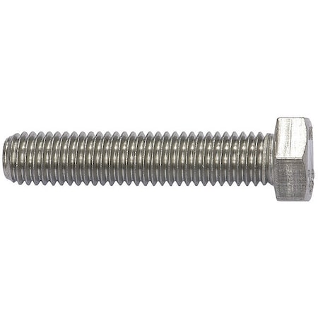 316, 3/8"-16 Hex Head Cap Screw, Plain Stainless Steel, 1-1/8 in L, 10 PK