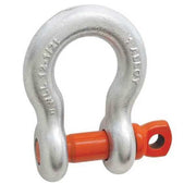 3/8" Alloy Anchor Shackle, Screw Pin, Forged Alloy, Galvanized