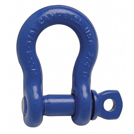 2" Anchor Shackle, Screw Pin, Forged Carbon Steel, Painted Blue
