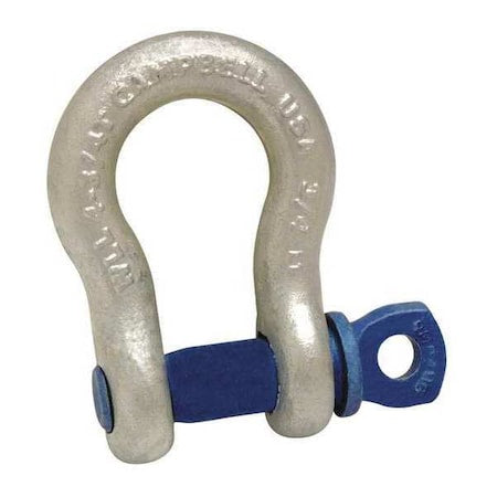 1-3/4" Anchor Shackle, Screw Pin, Forged Carbon Steel, Galvanized