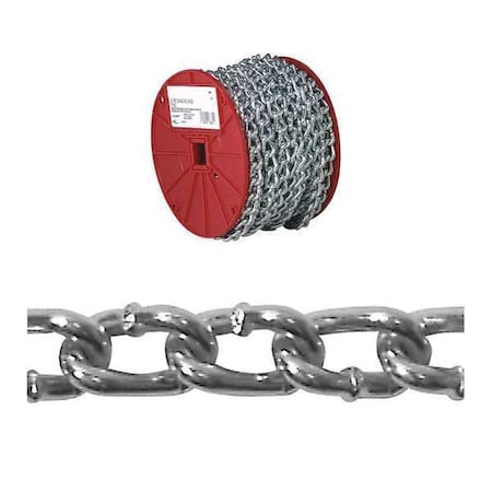 No. 2 Twist Link Machine Chain, Brass Glo, 70' per Reel
