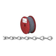 No 12 Single Steel Jack Chain, Zinc Plated, 200' per Reel