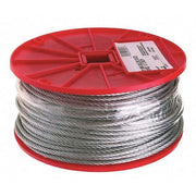 3/32" 7 x 7 Cable, Galvanized Wire, 500 Feet per Reel