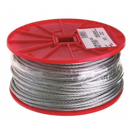 1/4" 7 x 19 Cable, Galvanized Wire, 250 Feet per Reel