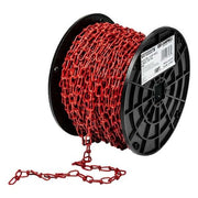 No. 3 Double Loop (Inco) Chain, Red Polycoat, 150' per Reel