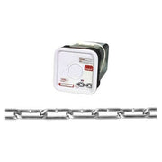 No. 1 Straight Link Coil Chain, Zinc Plated, 350' per Square Pail