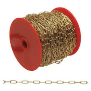 No. 5 Hobby/Craft Clock Chain, Brass Plated, 82' per Reel
