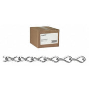 No 8 Single Steel Jack Chain, Zinc Plated, 100' per Carton