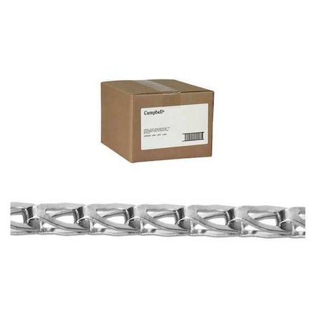 No. 8 Stainless Steel Sash Chain, Type 304, Bright, 100' per Carton