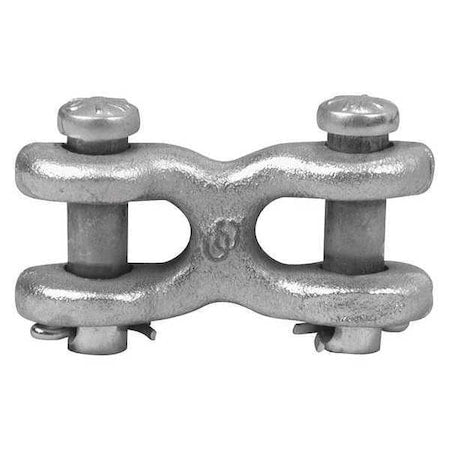 3/8 in Twin (Double) Clevis Link, Forged Steel, Zinc Plated