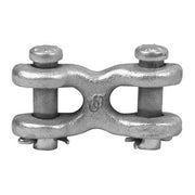 7/16 in- 1/2 in Twin (Double) Clevis Link, Forged Steel, Zinc Plated