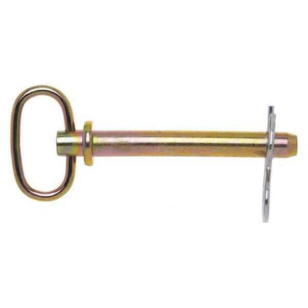3/4" x 4-1/4" Hitch Pin w/Clip, Yellow Chromate