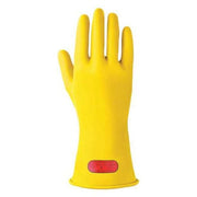 Electrical-Insulating Gloves, 1,000V AC, 1,500V DC, Rubber, 11" Length, Yellow, Size 7