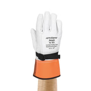 Electrical-Insulating Glove Protectors, Goatskin, 12" Length, Gray, Size 11
