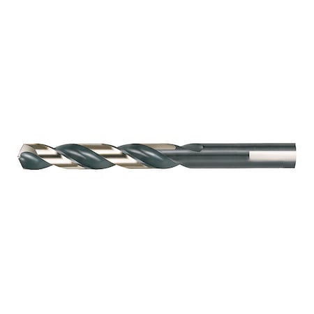 11/32 135 Degree HSS Heavy-Duty Jobber Length Drill w/3-Flats Cle-Line Import 1607 Black & Gold RHS/RHC