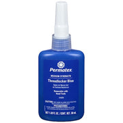 Threadlocker, PERMATEX, Blue, Medium Strength, Liquid, 50 mL Bottle