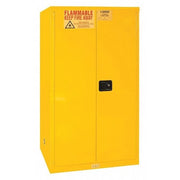 Flammable Safety Storage Cabinet, 60 gal, 2 Shelves, Steel, 34 in W x 65 in H x 34 in D, Yellow