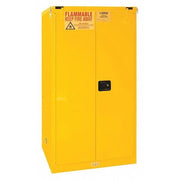 Flammable Safety Storage Cabinet, 60 gal, 2 Shelves, Steel, 34 in W x 66 1/2 in H x 34 in D, Yellow