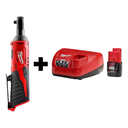 1/4 in Square Drive 10 3/4 in Ratchet and Battery Kit
