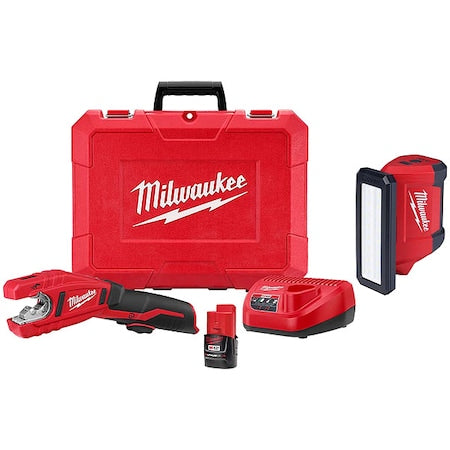 M12 Copper Tubing Cutter Kit + M12 ROVER Service and Repair Flood Light w/ USB Charging