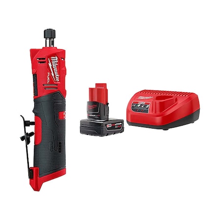 M12 FUEL 1/4" Straight Die Grinder + M12 XC4.0 Starter Kit