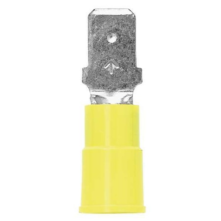 Male Disconnect, Yellow, 12-10AWG, PK25