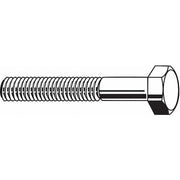 Grade 5, 1/4"-28 Hex Head Cap Screw, Zinc Plated Steel, 5 in L, 25 PK