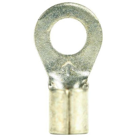 Ring Terminal, #10 Stud Size, 10 AWG, 600 V, Bare Insulated, Bare, Crimp Termination Only, 50 PK