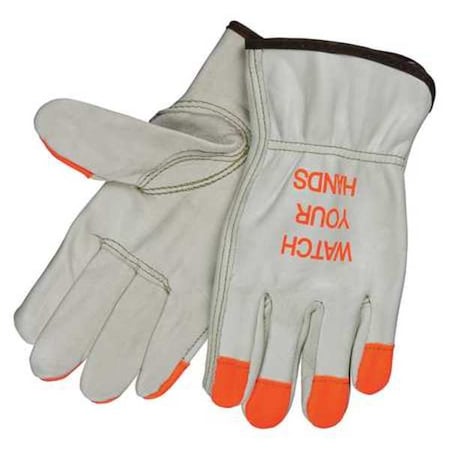 Leather Drivers Gloves, Cowhide, Shirred Slip-On, Keystone Thumb, Gunn Cut, Beige, XS 1 PR