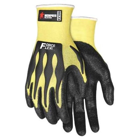 Coated Gloves, Cut Level A2 ,Nitrile ,Flat ,L 1 PR