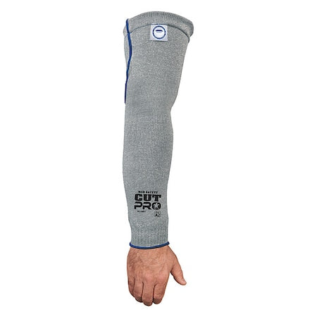 Cur-Resistant Sleeve, Cut Level A2, 18 in Length, Gray, Universal Size