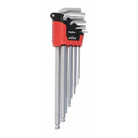 9 Piece Metric L-Shape Hex Key Set, 66996